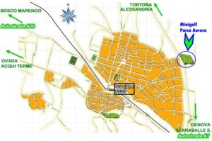 Mappa Novi Ligure per raggiungere il miniaturgolf