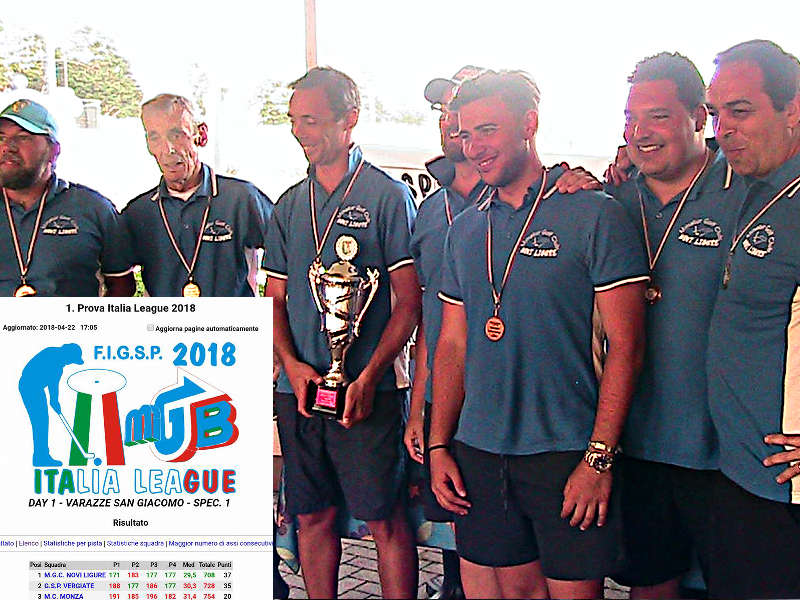 MGC Novi Ligure squadra maschile vincitrice prima prova Italia League 2018 a Varazze