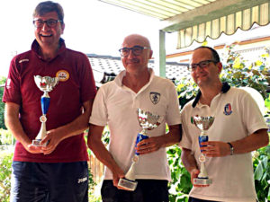 Podio dei Campionati italiani miniaturgolf FSSI 2018