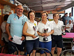 Luisa Armenia secondo posto e Tiziana Chiaravalli terzo posto categoria Elite Donne IT Lozza golf su pista 2018
